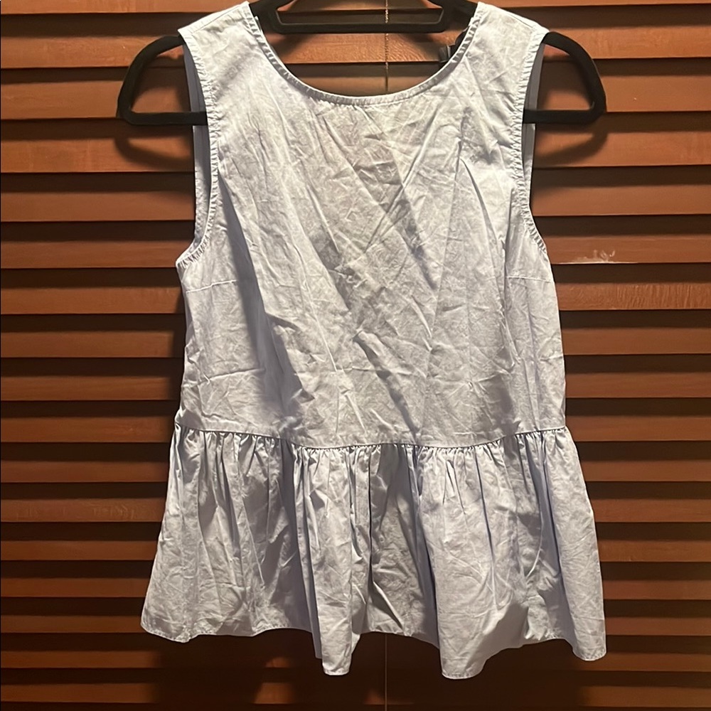 Express White Sleeveless Peplum Blouse